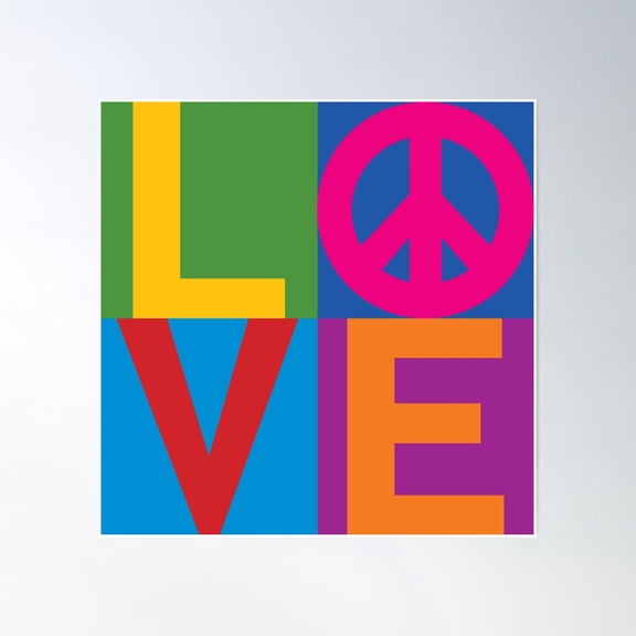 Hippie Poster Wall Art, Modern Wall Decor, 8x12 UNFRAMED