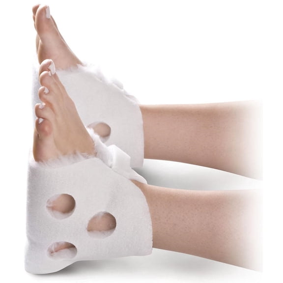 Medline Ventilated Heel Protectors, Unisize, White