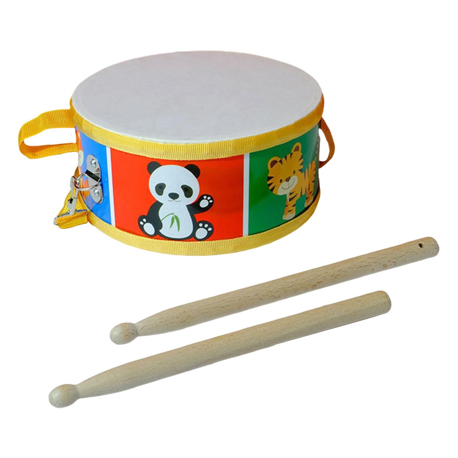 Snare Drum Percussion Instrument Music Drums 8 Inch Wooden Craftsmanship for Kids Beginners Musical Education