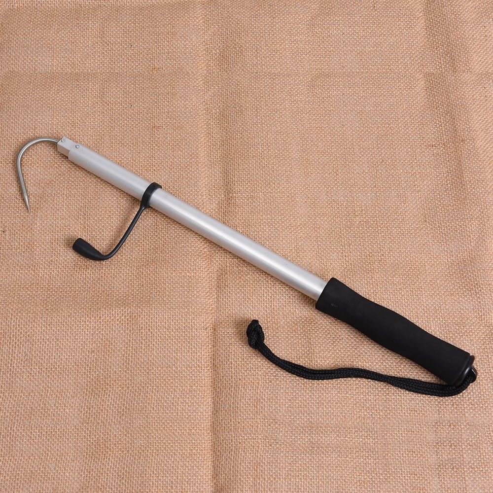 120cm Telescopic Stainless Steel Ice Fishing Gaff Outdoor Sea Fishing Spear  Hook Tackle Tool 