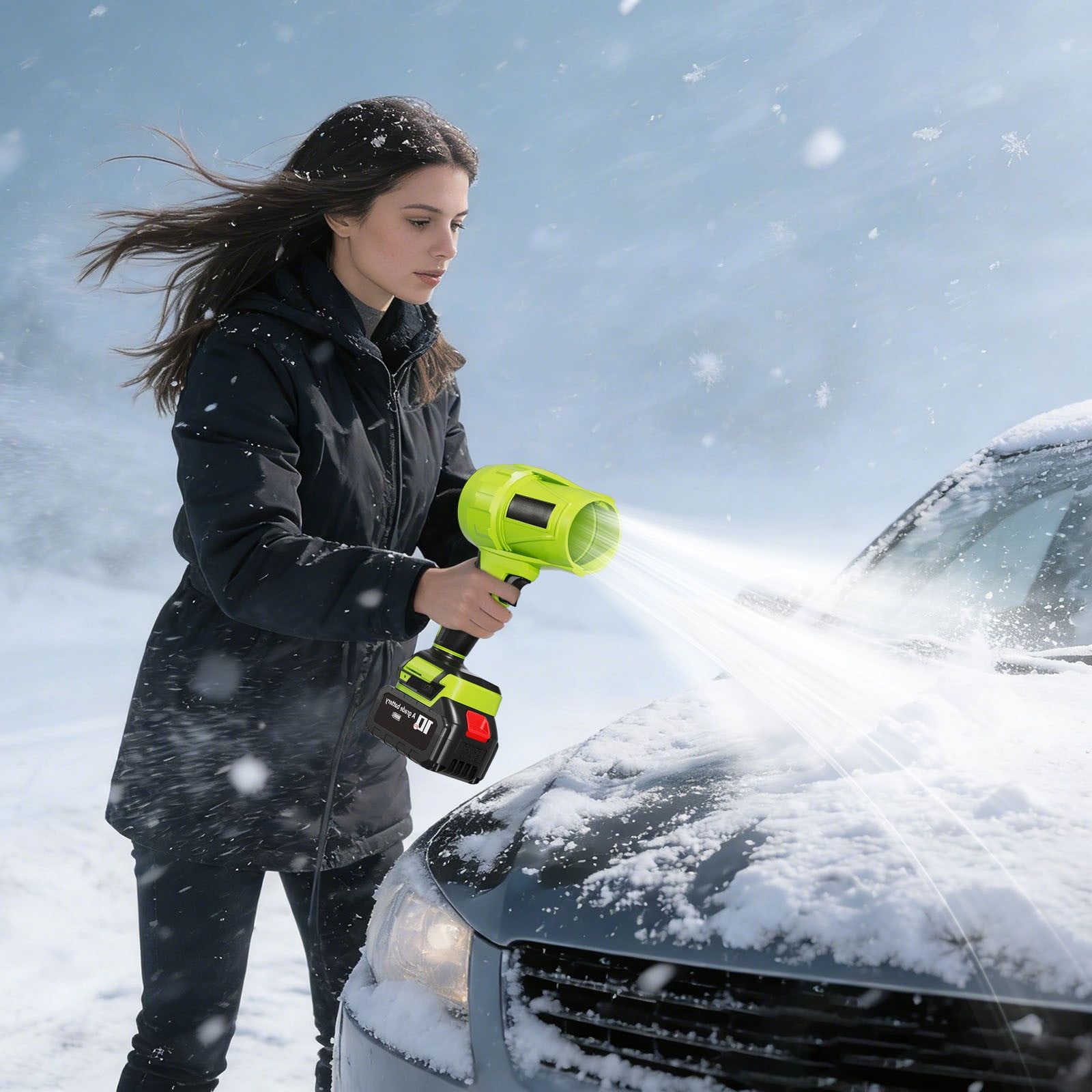 Leaf Blower Cordless, Cordless Snow Blower, Battery Powered 800,000 RPM Electric Leaf Blower for Lawn Care,Dust,Snow,Car Blowing Water