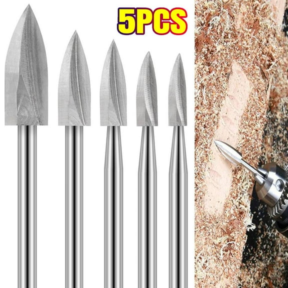 20Pc Wood Carving Engraving Drill Bits Set For Dremel Rotary Tool, Grinding Wood