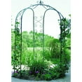 thumbnail image 2 of CobraCo 3-Sided 106" Gothic Steel Trellis Arbor - Green, 2 of 7