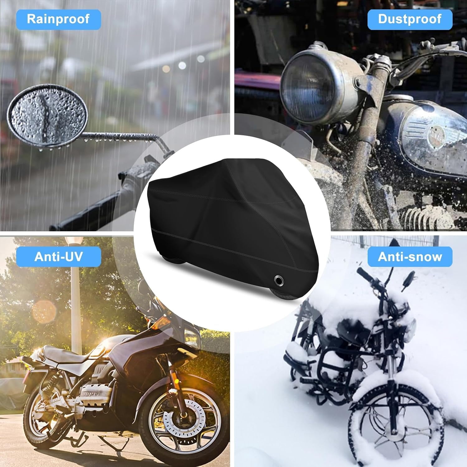 210D Oxford all-weather waterproof, dustproof, and UV resistant motorcycle cover protector, suitable for various types of motorcycles, electric vehicles, etc