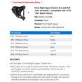 thumbnail image 2 of Front Right Upper Control Arm and Ball Joint Assembly - Compatible with 1978 - 1981 Buick Century 1979 1980, 2 of 2