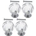 thumbnail image 1 of FUTUREORYY 4Pcs Crystal Lamp Finials Transparent Solid Caps Elegant Light Knob Decor for Table Lamps, 1 of 5