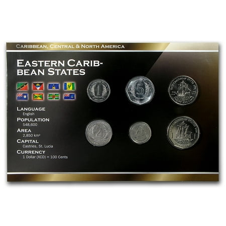 East Caribbean States 1 Cent-1 Dollar Coin Set (Best East Caribbean Dollar Exchange Rate)