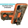 thumbnail image 3 of Case for CAT S62 PRO Phone, Nakedcellphone [Hunter Camouflage] Slim Hard Shell Protector Cover with Kickstand View Stand - Bright Orange Outdoor Camo Design, 3 of 6