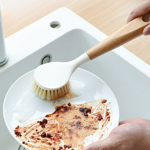 Meitianfacai Dish Washing Brush Sisal With Handle Dish Brush Scrub Brush For Pans Pots Dishwashing And Cleaning Brushes