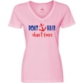 thumbnail image 3 of Inktastic Boat Hair Don't Care, Anchor, Sailing - Red Blue Women's V-Neck T-Shirt, 3 of 5
