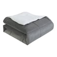 thumbnail image 4 of VCNY Home Micromink 3-Piece Charcoal Solid Color Comforter Set, King, Adult, Unisex, 4 of 5