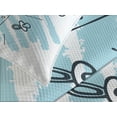 thumbnail image 4 of Ambesonne Turquoise Quilted Bedspread Set 3 Pcs, Sketchy Ornaments Lines, Queen Size, Turquoise, 4 of 5