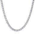 thumbnail image 1 of Collar de tenis ARLTANSY de oro blanco de 14 quilates con diamante de alto carbono de 5 mm, 1 of 7