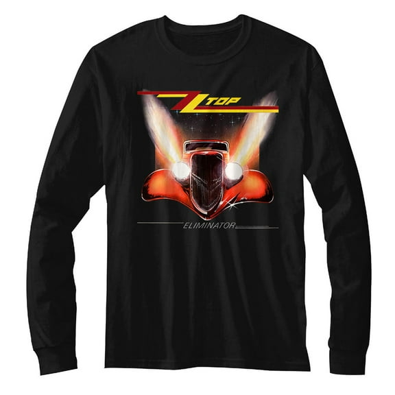 ZZ Top Eliminator Cover Black Adult Long Sleeve T-Shirt