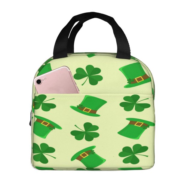 Disketp St. Patrick's Day Bolsa Térmica para Almuerzo para Hombre y Mujer, Ideal para Trabajo, Senderismo y Picnic