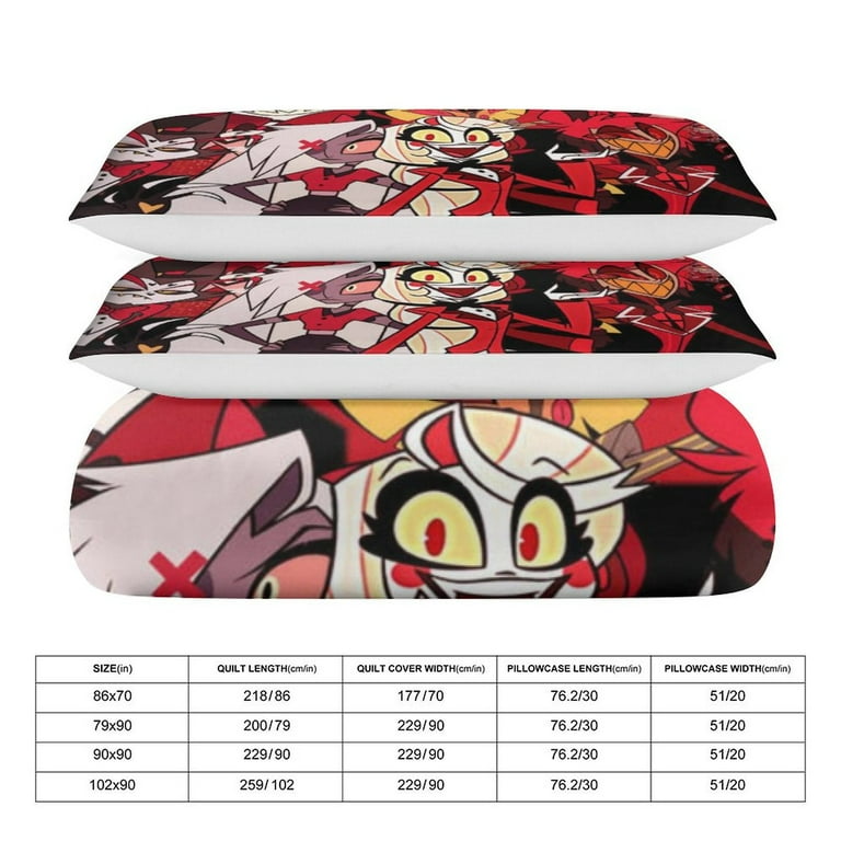 Hazbin Hotel 3 stuks beddengoedsets Anime Alastor/Angel Dust/Charlie