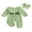 Green, variant on Michellecmm Baby Girl Spring Clothes Shamrock Bow Print Long Sleeve Crew Neck Ruffled Romper with Headband