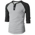 thumbnail image 4 of Men Clothing, Mens Henley Long Sleeve Shirts - Soft 3 Button Tees Casual Full Sleeve T-Shirts Men, 4 of 7