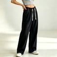 thumbnail image 5 of GUACER Drawstring Wide Leg Jeans for Women Casual High Waisted Stretch Loose Comfy Denim Pants with Pockets, 5 of 6
