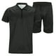 thumbnail image 2 of WILLBEST Conjunto de Pantalones Cortos Casuales de Manga Corta para Hombre, Cómodo Traje de Verano para Uso Diario, Tejido Suave y Transpirable, Traje Elegante para Caminar y Ir de Compras., 2 of 8