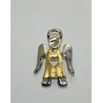 thumbnail image 6 of Two Tone Angel Brooch In Vintage Designer, Religious Pin, Choir Angel, Christmas Angel Costume Jewelry, 6 of 7