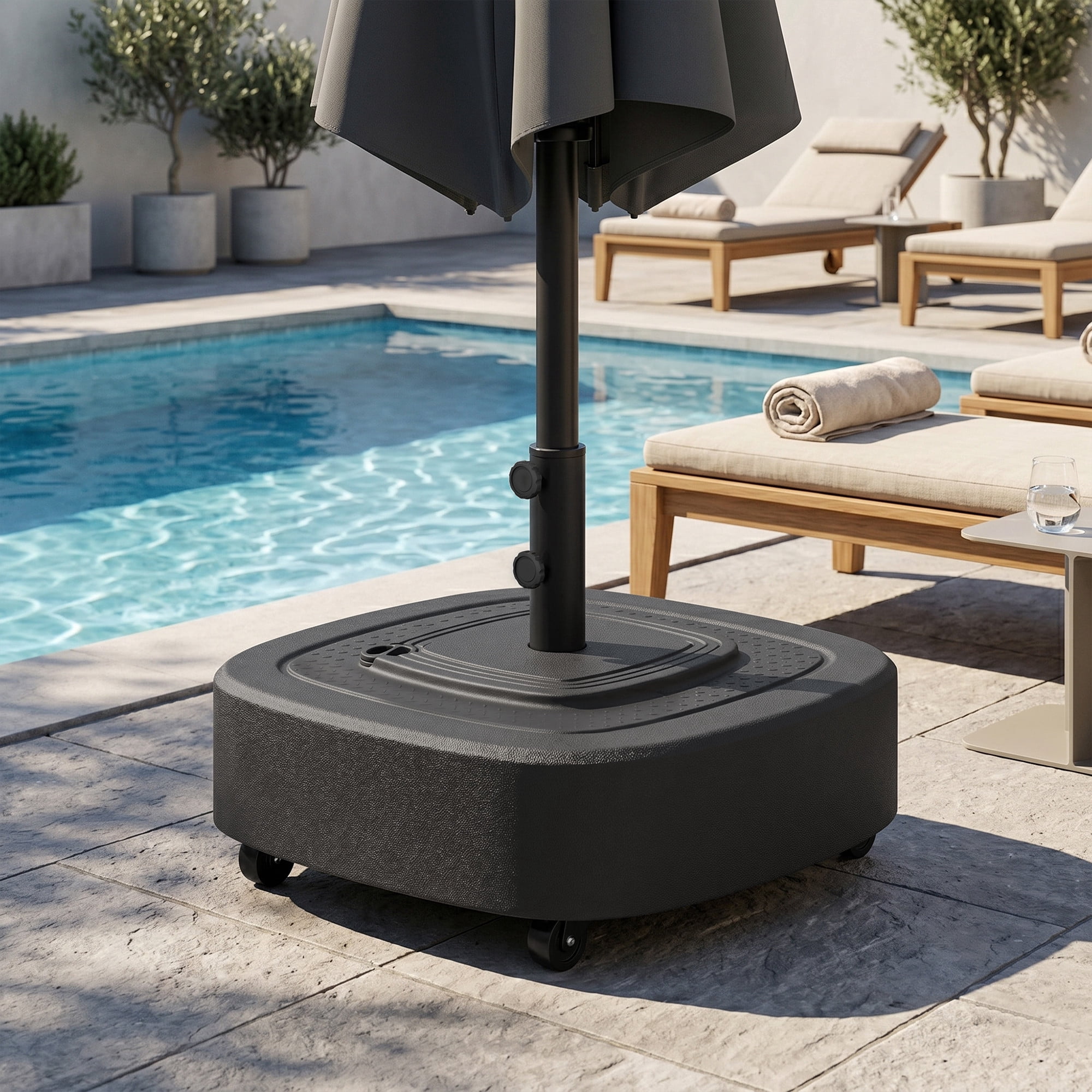heated patio umbrella base Parasol Electric Heater, Heaters, Folding Space Heater with 3 Heating Panels for Garden Outdoor 1500W Waterproof Radiant Heater,Black : Patio, Lawn & Garden poolside or tiny garden 1500-Watt Foldable Electric Black Patio