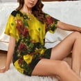 thumbnail image 4 of Fotbe Cactus Flowers Print Pajama Set for Women 2 Piece Loungewear Short Sleeve Tops and Shorts Set Soft Sleepwear-X-Large, 4 of 7