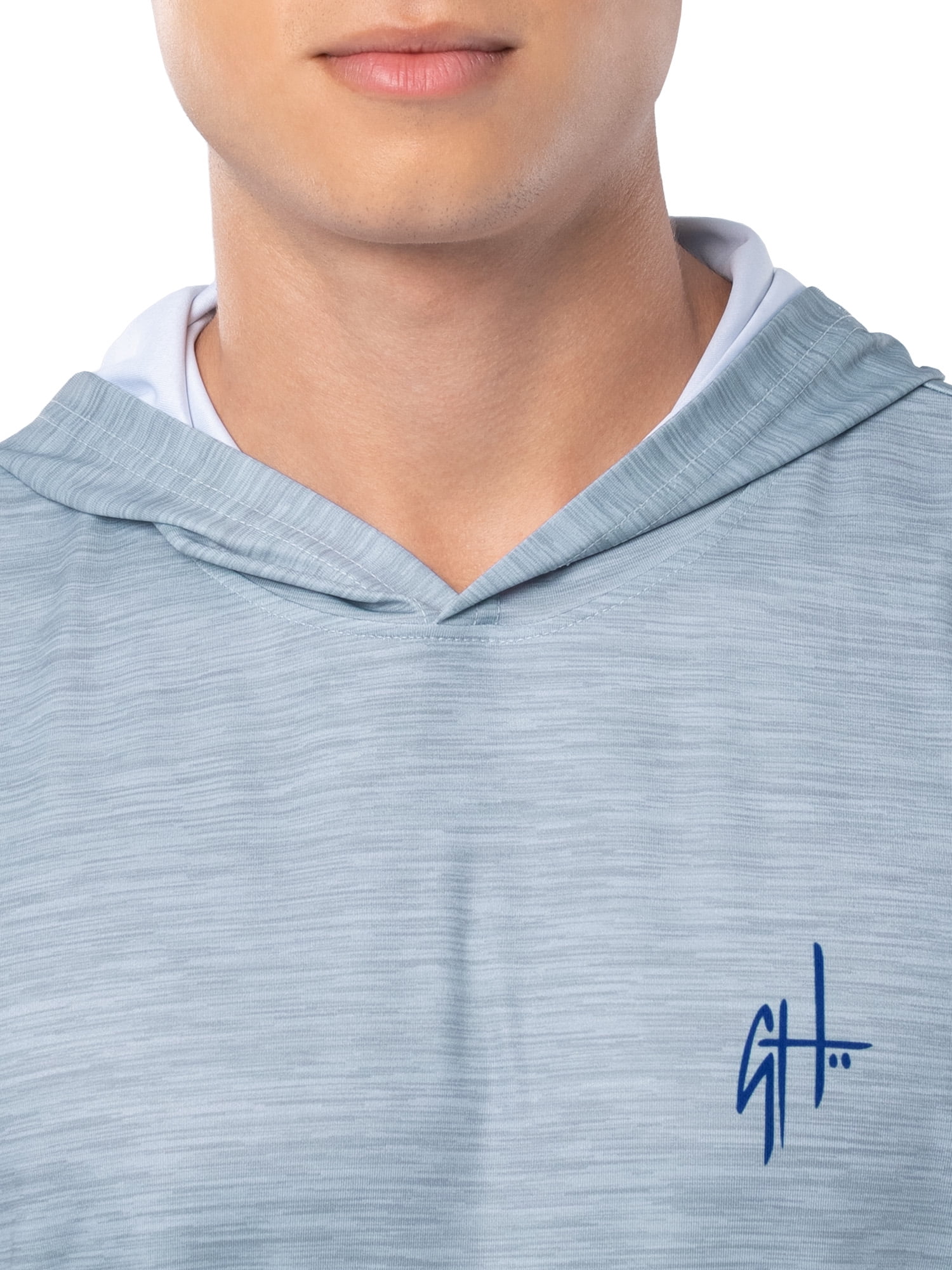 GH BY GUY HARVEY Men's Long Sleeve Sun Protection 3 Walleyes Hoodie