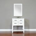 thumbnail image 2 of Manhattan 30" Single Contemporary Bathroom Vanity Set in White with Mirror, 2 of 5