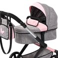 thumbnail image 2 of Bayer Design - Poussette pour Poupées Xeo - Poussette pour Bébé avec Sac, Poignée Réglable et Réversible, Pliable - Poupées jusqu'à 18” - Gris Rose - 3 Ans et Plus - 17033AA, 2 of 7