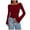 Wine, variant on qolati Long Sleeve Shirts for Women Fall Crop Going Out Tops Casual Boat Neck Bell Sleeve Ribbed Ruched Y2k Slim Fitting Basic Tees