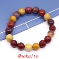 thumbnail image 3 of Pulsera de cuentas de piedra Natural para hombres y mujeres, cuarzo de cristal, amatista, aguamarinas, Jades, joyería, ágata, brazalete elástico, 3 of 5