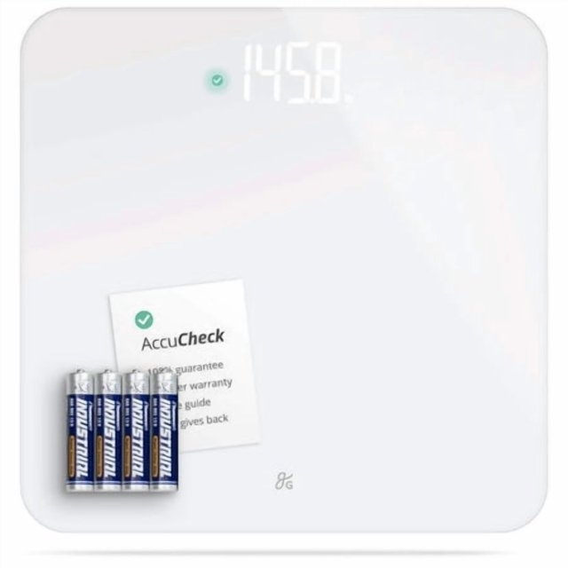 Accucheck Digital Body Weight Scale from greater goods, Patent Pending Technology (White)