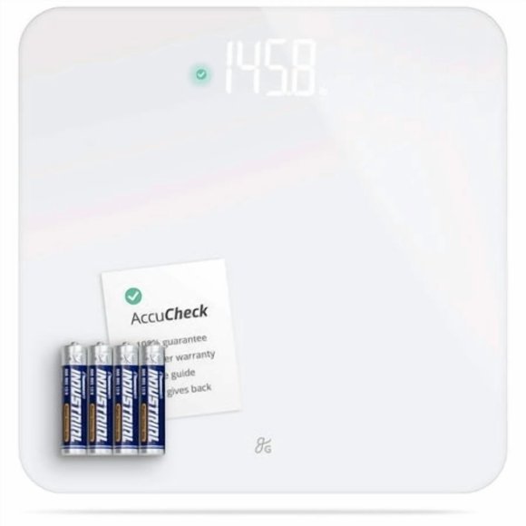 Accucheck Digital Body Weight Scale from greater goods, Patent Pending Technology (White)