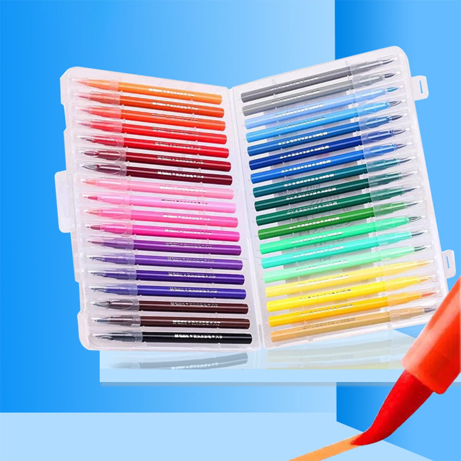 MERILER Watercolor Pens Set of 12 with Flexible Nylon Brush Tips - Ideal for Watercolor Effects, Calligraphy, Drawing, and Journaling