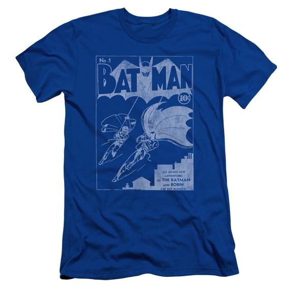 Batman Issue 1 Cover S/S Adult 30/1 T-Shirt Royal Blue