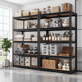 thumbnail image 6 of Xiweot Heavy Duty Garage Shelves, 2400 lbs 5-Tier Metal Storage Shelves, Adjustable Narrow Storage Rack for Garage Basement Pantry Laundry, Boltless Easy Assembly, 28”W x 12”D x 60”H, 6 of 7