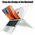 thumbnail image 2 of IC ICLOVER 3 in 1 Plastic Hard Shell Case + Keyboard Cover + Screen Protector for MacBook Air 13 inch 2020 Release A2337 M1 A2179 with Retina Display Touch ID, Clear, 2 of 8