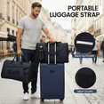 thumbnail image 5 of Convertible Rolling Garment Bag,Foldable Waterproof Carry-on Duffel Bag with Wheels and Shoe Pouch for Men & Women, Navy - RG161, 5 of 9