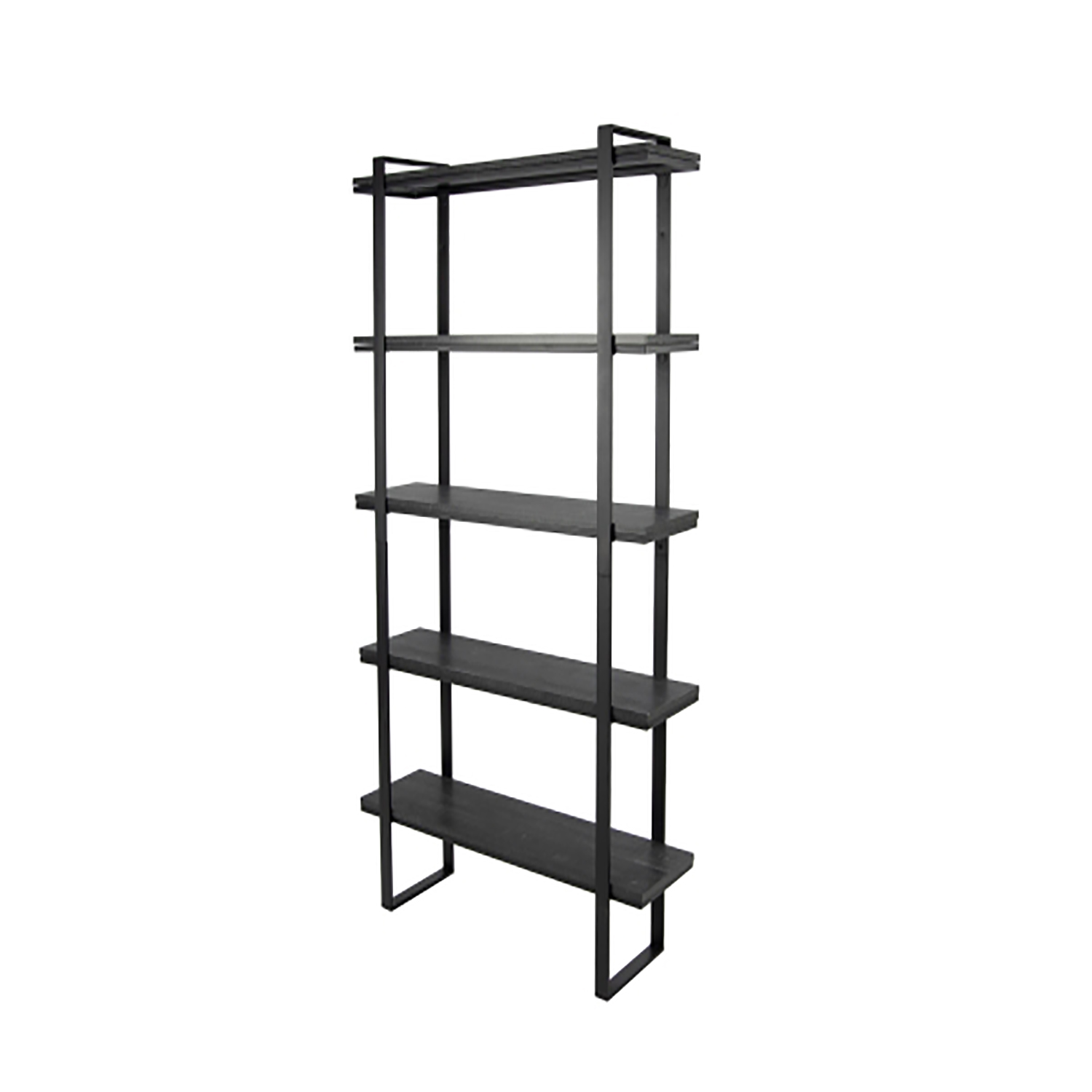 Industrial Bookshelf Open Wide Office Etagere Book Shelf Wood And Metal