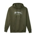 thumbnail image 2 of Stihl Men's 100% Cotton Midweight Hooded Sweatshirt, Forest Green, Xl, 2 of 2