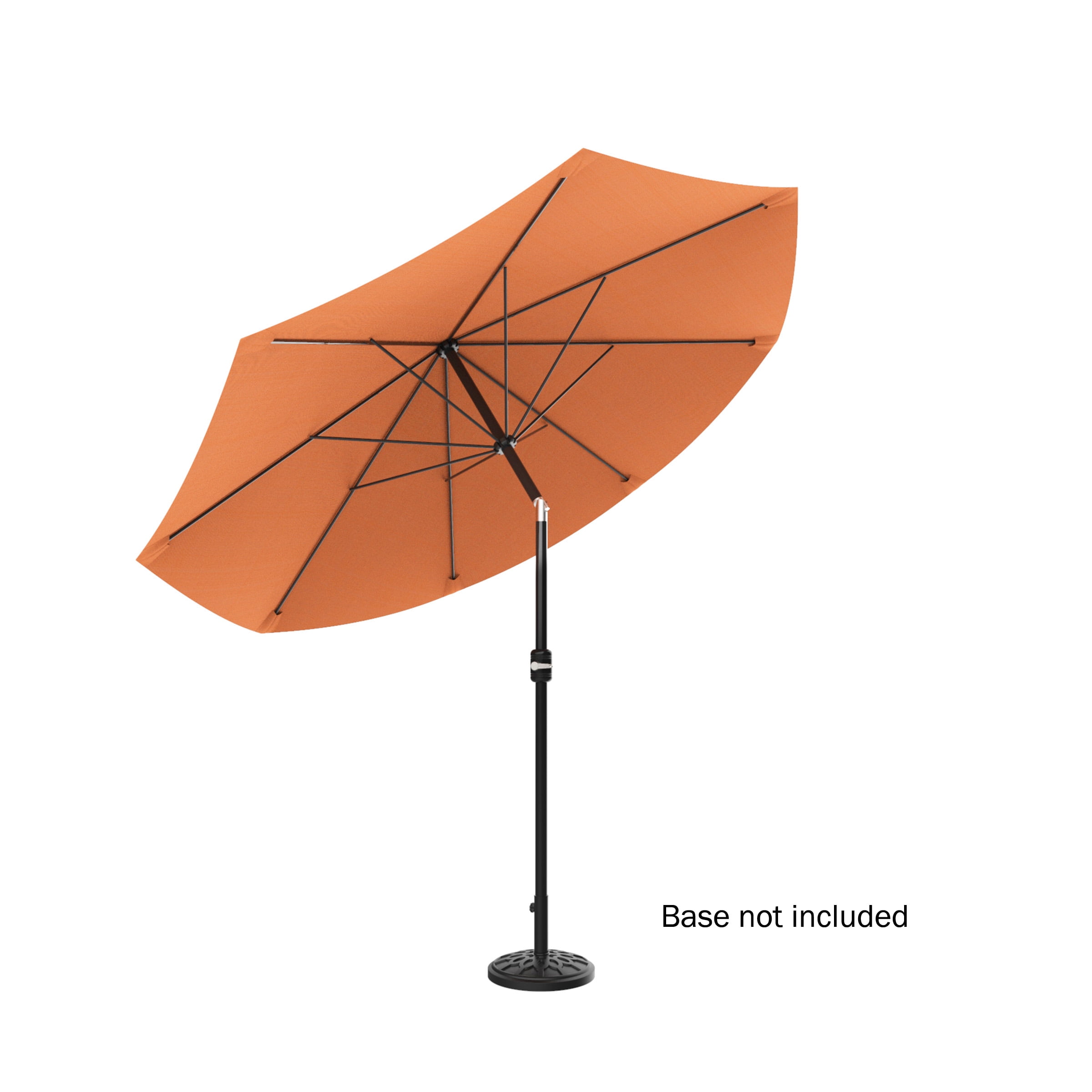 Pure Garden 10FT Patio Umbrella - Auto Tilt and Vented Canopy (Terracotta)
