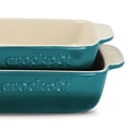 thumbnail image 6 of Gibson Crock Pot Artisan 2-Piece Stoneware Bake Pan Set, Teal, 6 of 6
