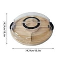thumbnail image 3 of Wooden Charcuterie Serving Tray With Clear Locking Lid And Built In Compartments For Portable Food Presentation And Outdoor Picnics, 3 of 4