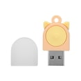 thumbnail image 1 of Mini unidad flash USB 2.0 con forma de oreja de gato, regalo innovador, diseño de dibujos animados, para PC, portátil, color naranja y amarillo, 64 GB, 1 of 14