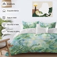 thumbnail image 3 of King 4 Piece Bedding Set Pastoral Botanical Tropical Leaves Soft Breathable Duvet Cover and Pillowcase, Summer Green Plant Duvet Cover Set Bed Sheets for Bedroom Dormitory Guest Room, 3 of 9