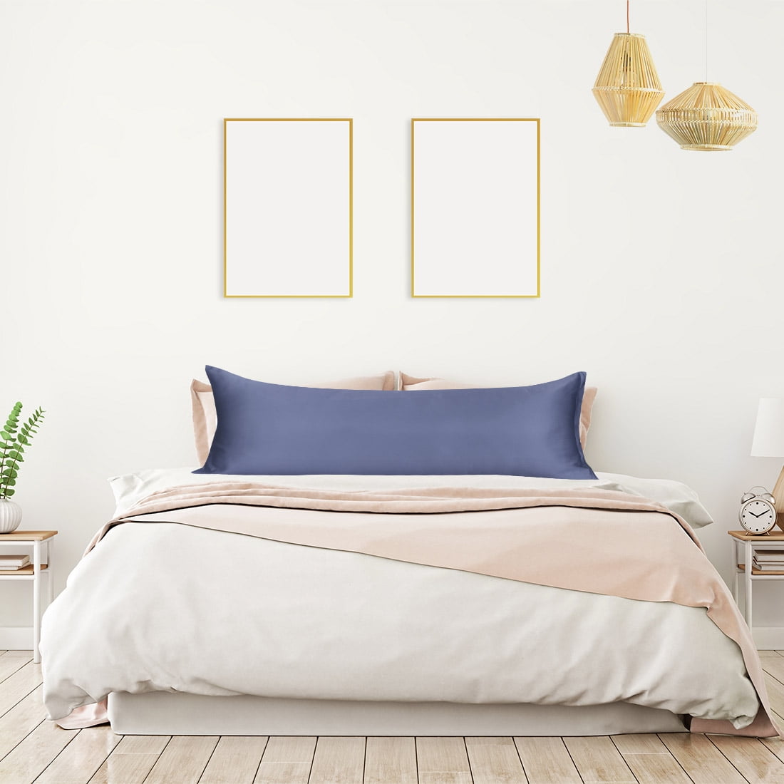Unique Bargains Solid Print Woven Pillowcases, Body Pillow, Gray