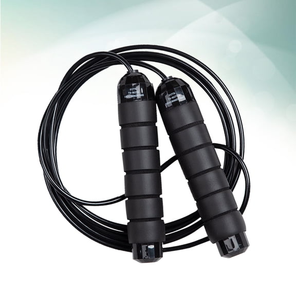 Raindrops Weighted Jump Rope with Black Grip Handles for MMA Training, Cardio Workouts, Fitness, and Endurance Exercise