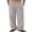 Light Grey, variant on COOFANDY Men's Cotton Linen Yoga Pants Lightweight Straight Leg Pants Casual Vacation Beach Wedding Dress Trousers