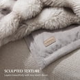 thumbnail image 5 of EverGrace Ultra Soft Luxury Fluffy Faux Rabbit Fur Throw Blanket, Thick Warm Bubble Throw for Bed, Cozy Plush Reversible Blankets for Couch, Chair, Sofa, Marble Grey, 80x90 Inches, 5 of 8